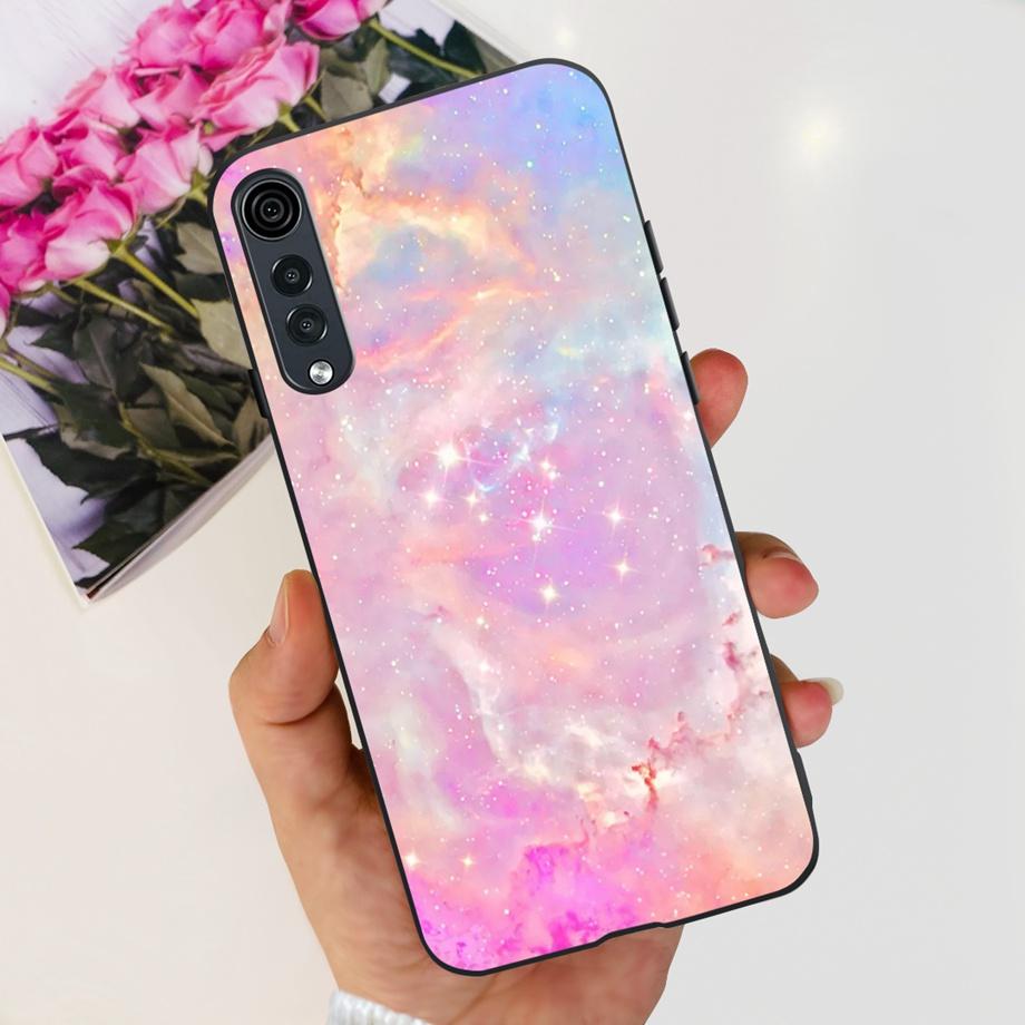 For LG Velvet 5G 4G / Velvet 5G UW Case Cute Cartoon Panda Flower Luxury Soft Silicon Phone Case Back Cover Capas