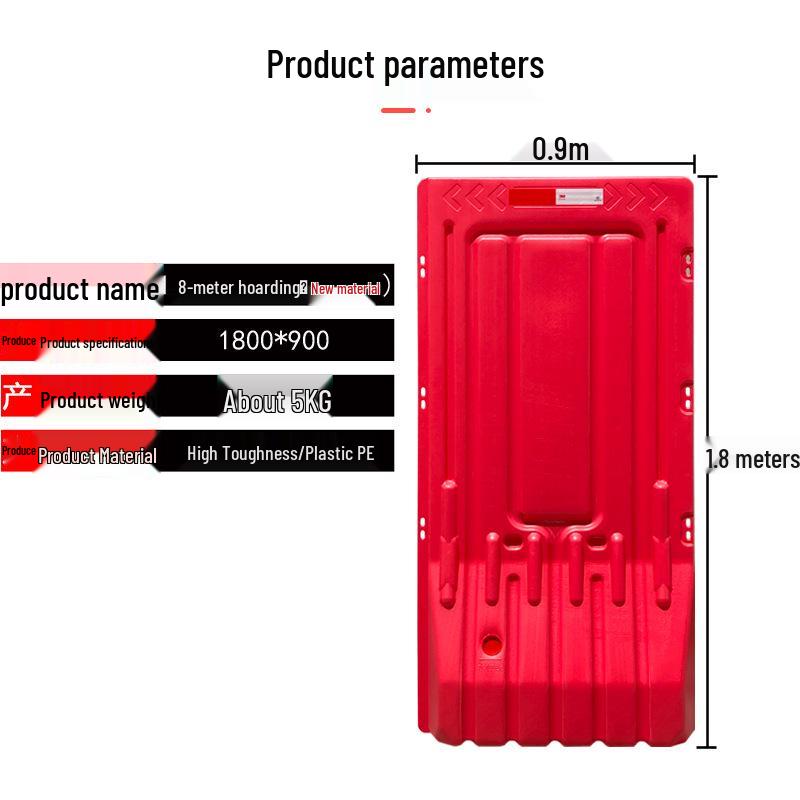 1.8m High Blow-Molded Water-Filled Barrier: Anti-Collision Road Safety Fence