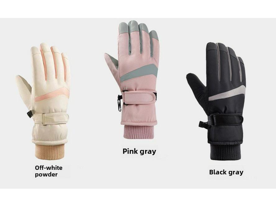 Vodotěsné dotykové cyklistické a lyžařské rukavice, větruodolné a teplé na podzim a zimu