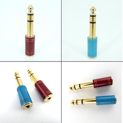 6,35mm Stecker auf 3,5mm Buchse Stereo Klinkenstecker Audioanschluss Kopfhörerverstärker Adapter Mikrofon AUX 6,35 3,5mm