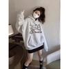 Women's 2025 American Style Thickened Hoodie - Autumn/Winter Plus Velvet Heavyweight, Loose Fit, Lazy Style Outerwear