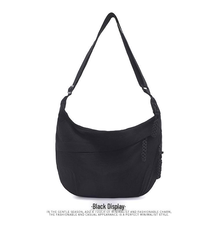 Women's 2026 High-End Waterproof Nylon Crescent Crossbody Bag