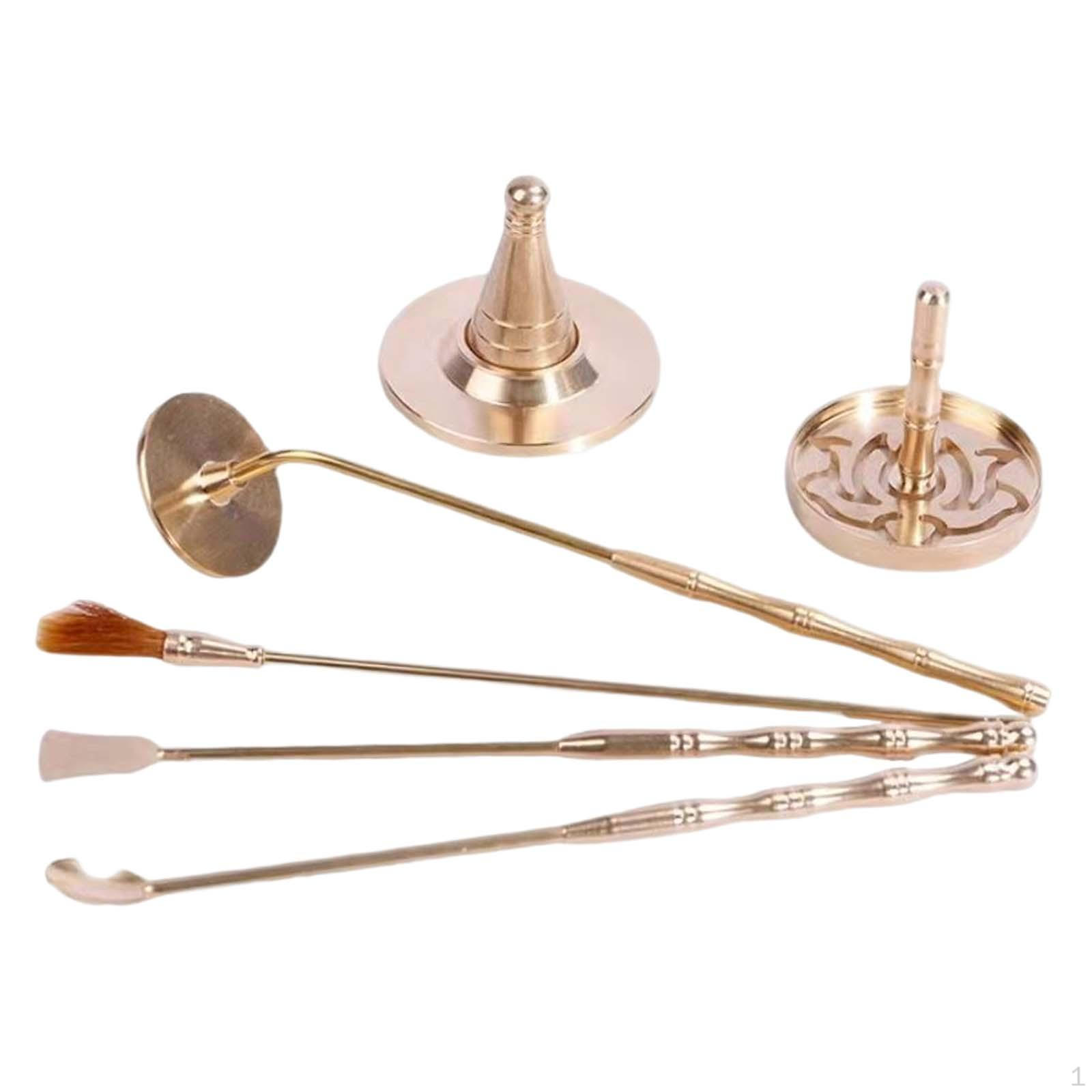 

6Pcs Copper Incense Burner Tools Set DIY Ash Press Holder Making for