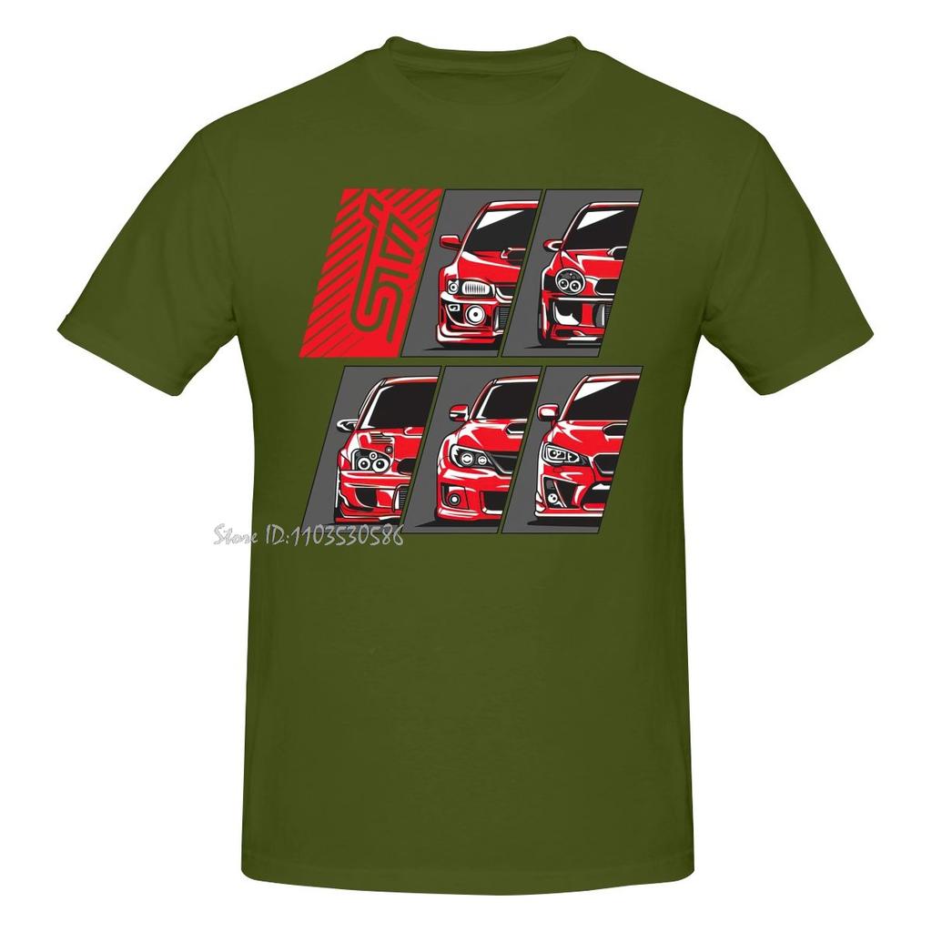 JDM STI Car Cotton Tshirt Summer Harajuku Streetwear Casual Oversized T-shirt Graphics FashionunisexClothing Unisex Tops Tees