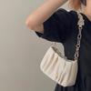 IELGY Urban Simple Ladies Solid Color Soft Leather Comfortable Chain Diagonal Bag