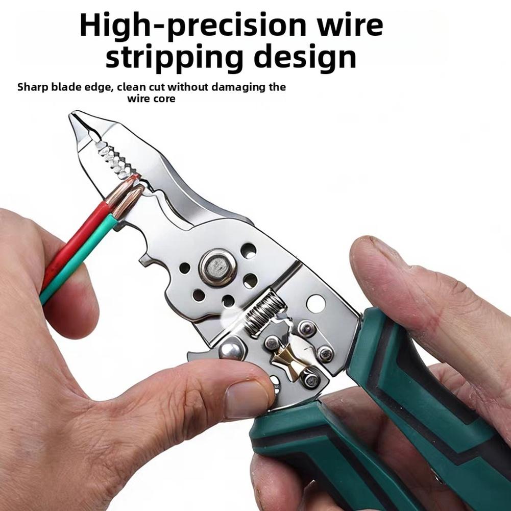 Wire Stripper 16 In 1 Multi Tool Pliers with Voltage Tester Crimping Cutting and Stripping for Electricians and Technicians