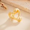 Ingemark Minimalism Irregular Heart Shape Finger Rings Women Vintage Geometric Chic Knuckle Ring Aesthetic 2026 New Year Jewelry