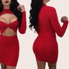 EBay Women's Fashion European and American Sexy Wrapped Hip Women's Dress
