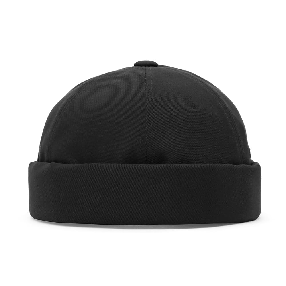 UNDERCONTROL Brimless Sailor Fisherman Leon Roll Mix Docker Beanie US One Black Hat, Cuff, Harbor, Visorless, Skull, Cap, Unisex, Size Size, Color