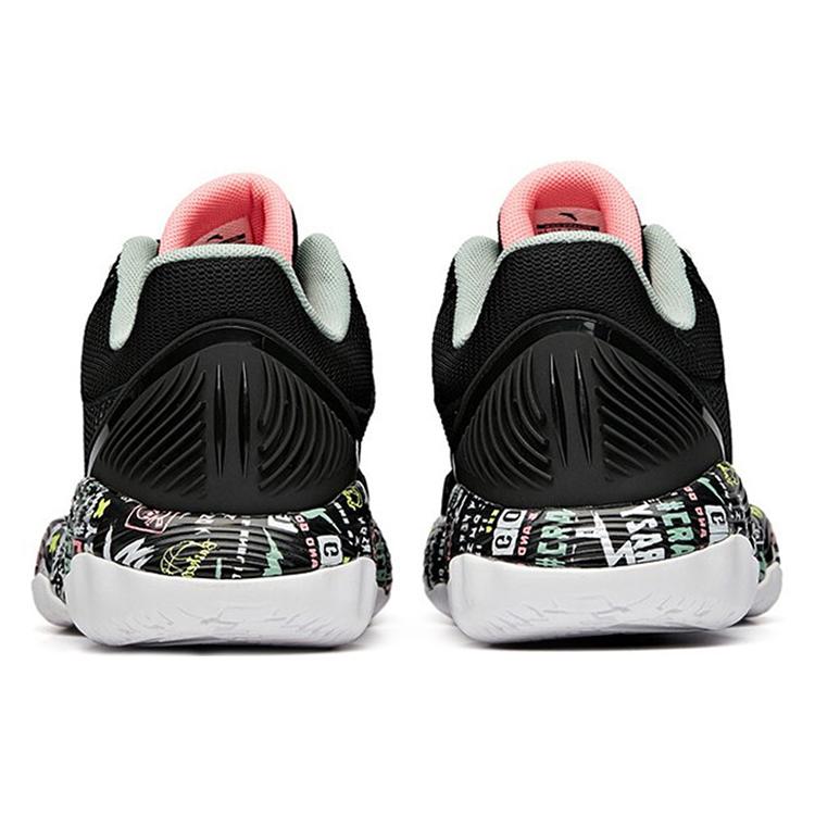 New Anta A shock Cushioning Anti Slip Wear Resistant Breathability Low Top Basketball Shoes Men's Black 112031605-1