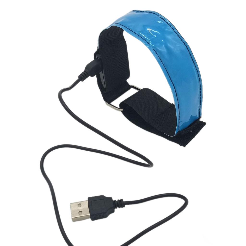 Led Luminous Arm Band Reflective Bracelet Running Safety 360° Visibility Lighting Glow-Band Rechargeable For Night Running Sport