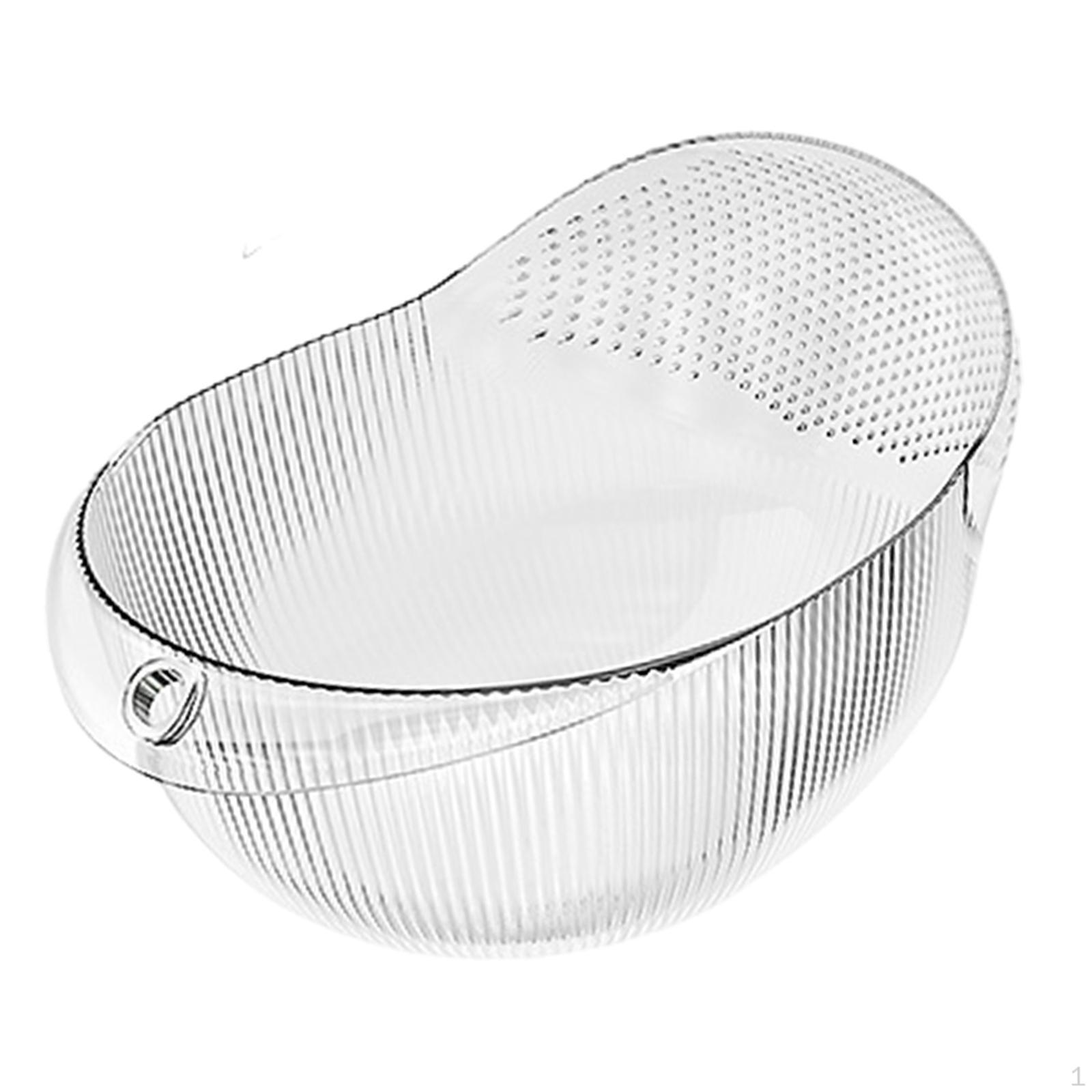 Drain Basket Drainer Reusable Transparent Multifunctional Fruit Vegetable Washing Bowl Strainer белый