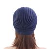 New Flower Decoration Turban Solid Color For Women Fashion Hair Wear Head Wrap Ladies Headwear Cancer Hats India Cap Bandana