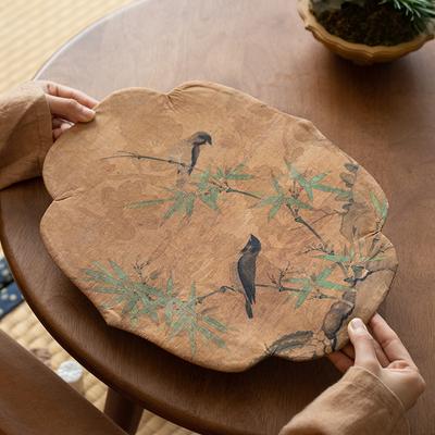 Vintage Dry Tea Mat Table Mat Chinese Zen Style Handmade Cotton and Linen Cloth Art Pot Mat Cup Mat, Tea Table Cloth