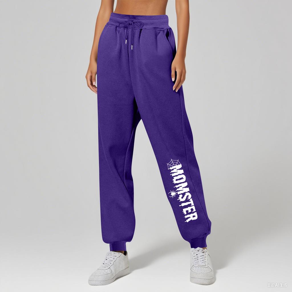 Ladies' Printed Unisex Casual Pocket Drawstring  Pants