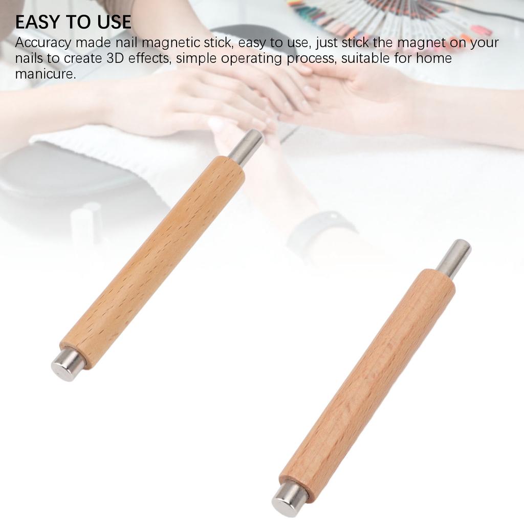 Nagel Magnetischer Stab Starker Magnetismus Professionell Tragbar Nagelkunst Magnet für Gel Nagellack 2 Stück