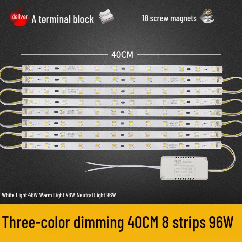 Dimmable LED Ceiling Light Panel: Dual/Triple Color Light Board & Bar