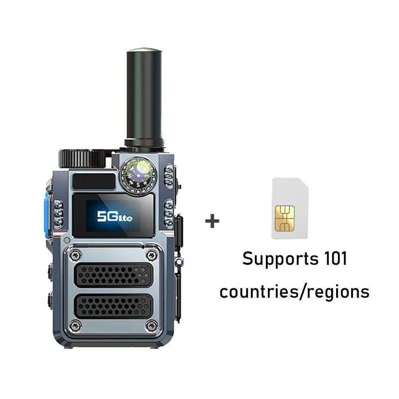 Globales 4G-Walkie-Talkie, öffentliches Außennetz mit Infrarot-Laserkompass, Zweiwege-Taschenlampe, globaler 6800-mAh-Akku für den Außenbereich