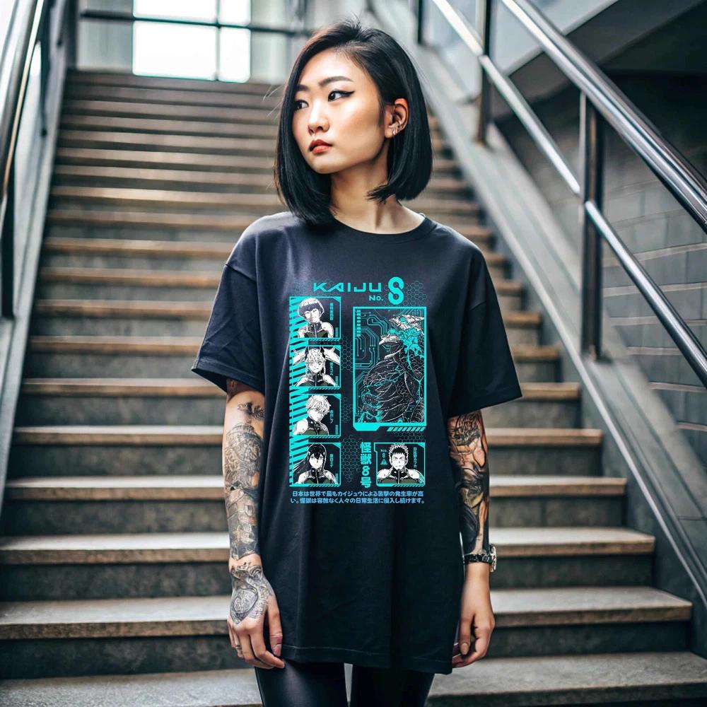 Anime Kaiju No 8 Tshirt Mina Shiro Kaij Black T Shirt S