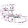 VidaXL Lit bibliothèque sans matelas blanc 75x190cm bois de pin massif 3322586