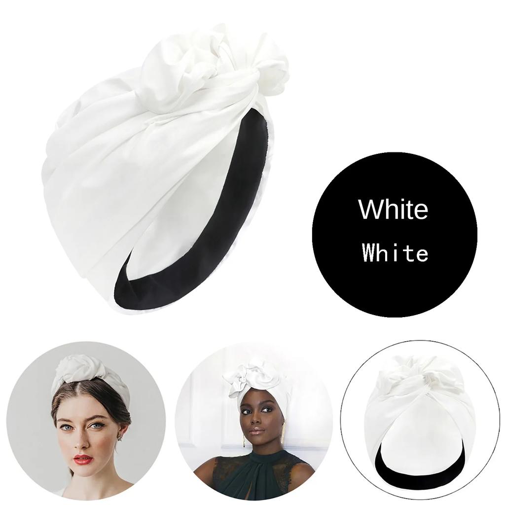 French Vintage Turban Hat Fashion Female Bandana Headband Women'S Hair Cover Cap Ladies Head Wraps Muslim Headscarf Bonnet