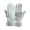Warm Gloves for Women's Cloud Fleece Gloves Outdoor Cycling Bows Non Slip Students Cold Proof Touch Screen Winter Gloves