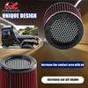 Air Intake Filter 3" Cone Air Filter Quality Dry Compatible With Car And MotorcycleClosed-Top Cool Air Filter 76Mm(Red)