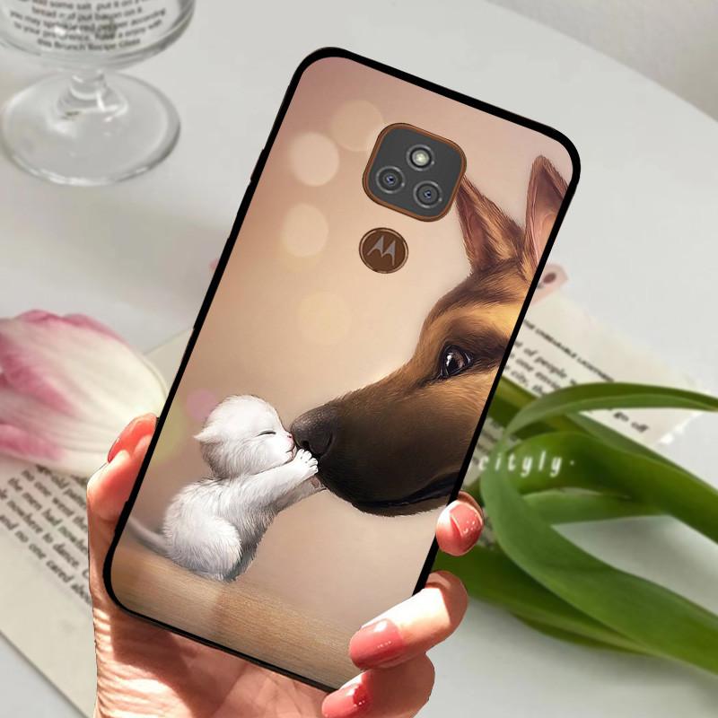 For Motorola Moto E7 Plus Cases E7Plus Cover Soft TPU Silicone Back Cover For Moto E7 E7i Power Case Black Bumper Shells Etui