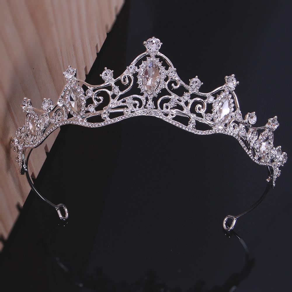 Bride's Headband Crown Birthday and Wedding Accessories Headwear Hair Buckle Crown Hair Band