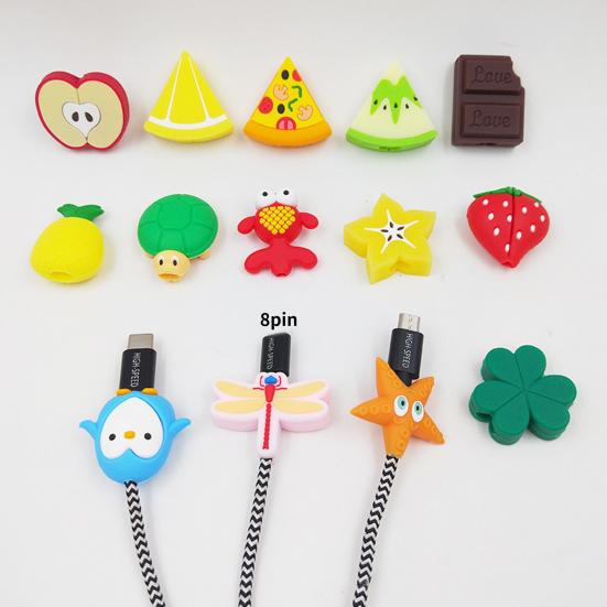 Data Cable Protective Case Universal Anti-break Eco-friendly Cute Cartoon Data Lines Protector Cover Wire Saver for Office