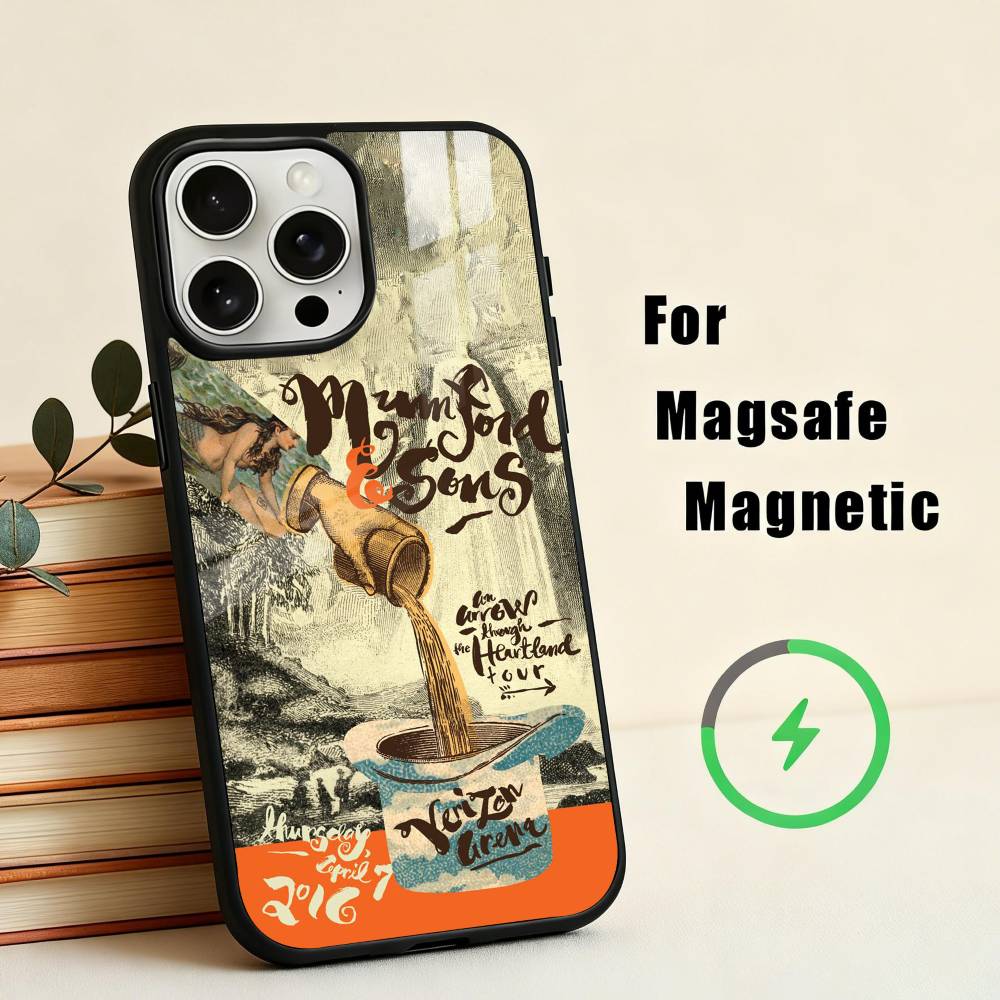 Heartfelt B-Band M-Mumford & Sons  Phone Case For iPhone 17,16,15,14,13,12,Plus,Pro,Max for Magsafe Magnetic Wireless Charging