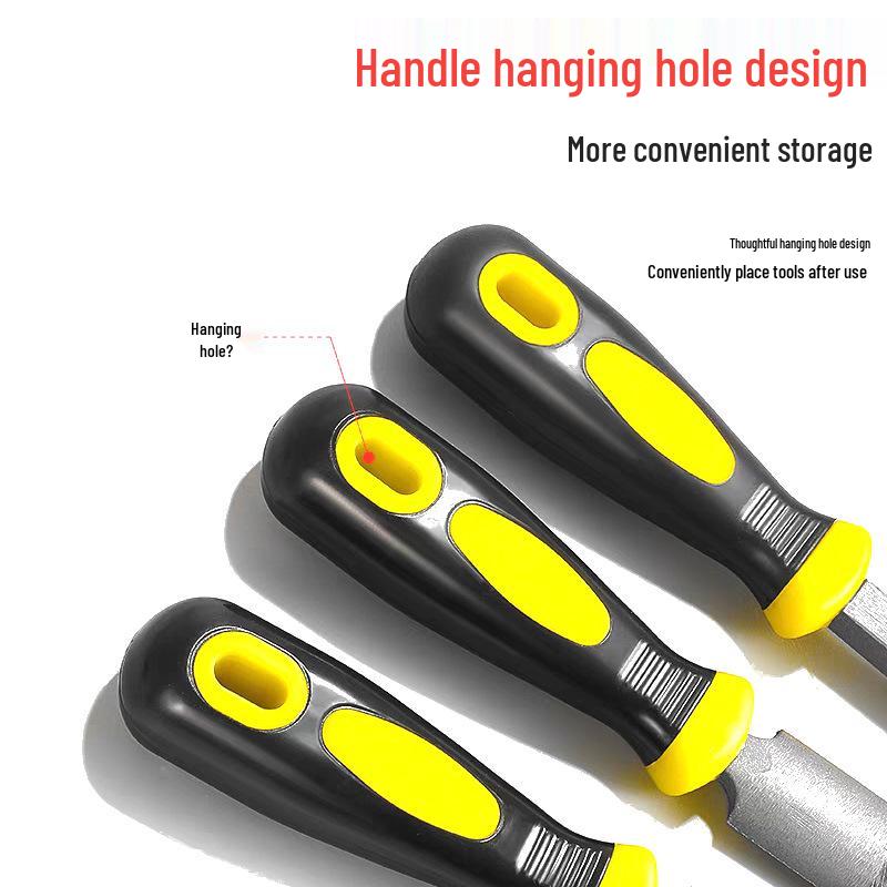 Fitter File Set: Flat, Half-Round, Round, Triangular, Square Files, Grinding Iron Block, Woodworking Tool