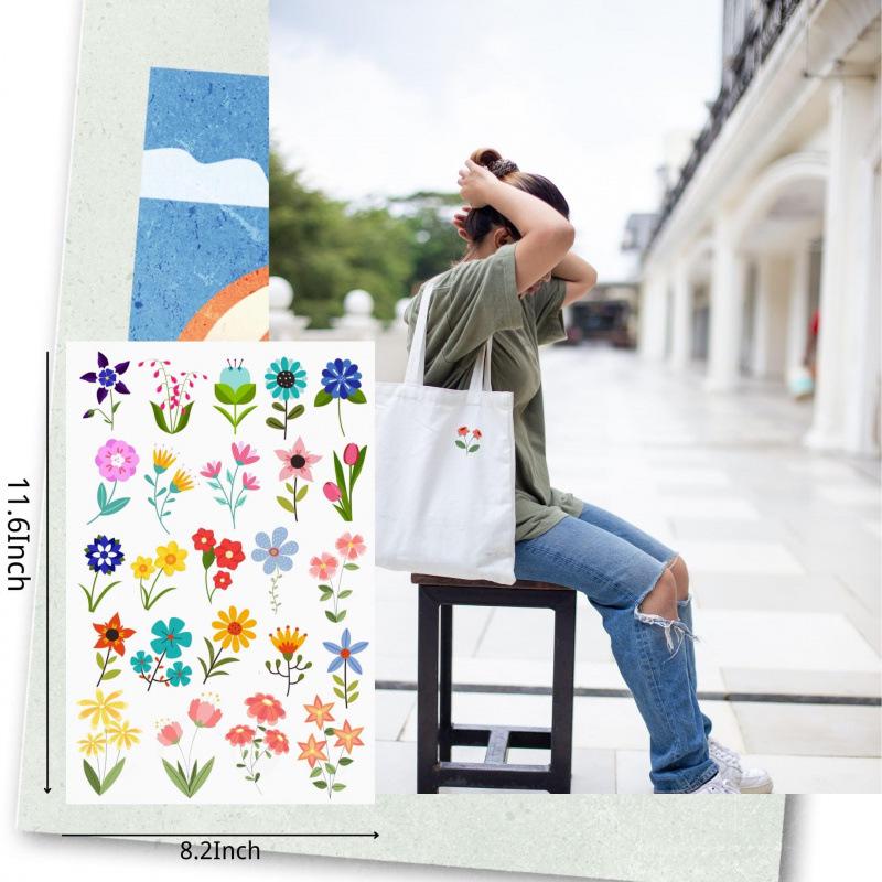 In Stock: A4 Self-Adhesive Water-Soluble Floral Pattern Embroidery Fabric