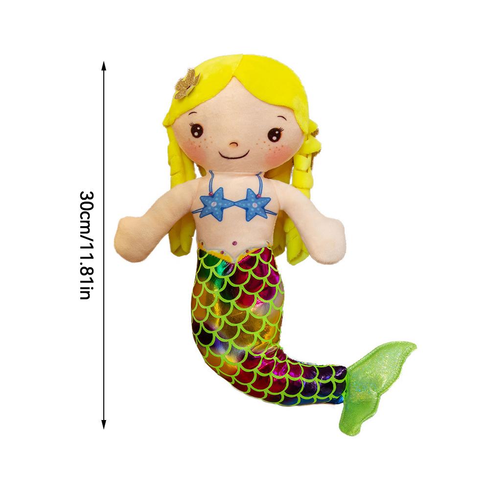 30 Kawaii Mermaid Plush Toys Stuffed Cartoon Princess Cute Pillow Cuddly Plushie Gifts for Girls Children Friends Kids
