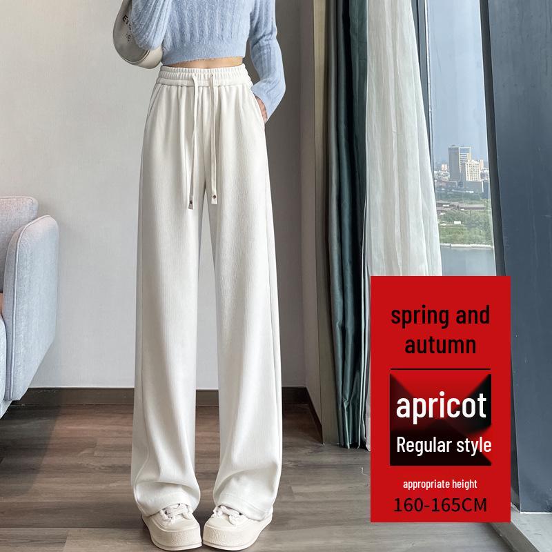 

Женские брюки из шенильного флиса с широкими штанинами на осень/зиму 2024 - Прямые брюки из петитного флиса из овечьей шерсти X-Large