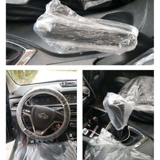50pcs Disposable Universal Car Transparent Steering Wheel Cover Waterproof