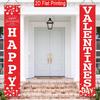 Valentine's Day LOVE Porch Banner - Rose XOXO Romantic Design - Roses - Porch Hanging Door Decor (2793)