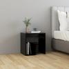 Day and Night - Day and Night Black Plywood Nightstand 40x30x40 Cm