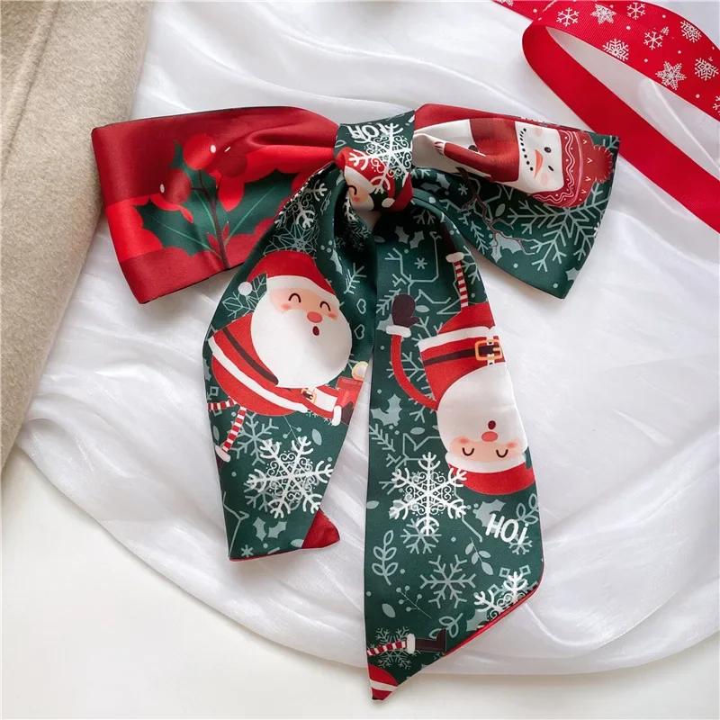

Christmas Element Versatile Scarf - Holiday Bow Decorative Scarf Straps for Hair Accessories Bag Decoration & Gift Other