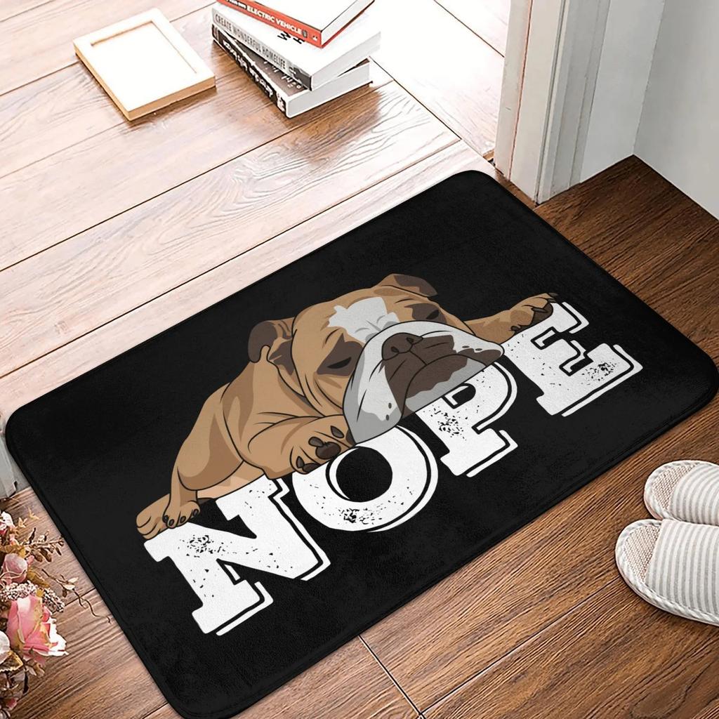 Pop Art Style Carpet  French Bulldog Face Door Mat  Anti Slip French Dog Pet Gift  Kitchen  Bedroom Entrance  Garden Carpet