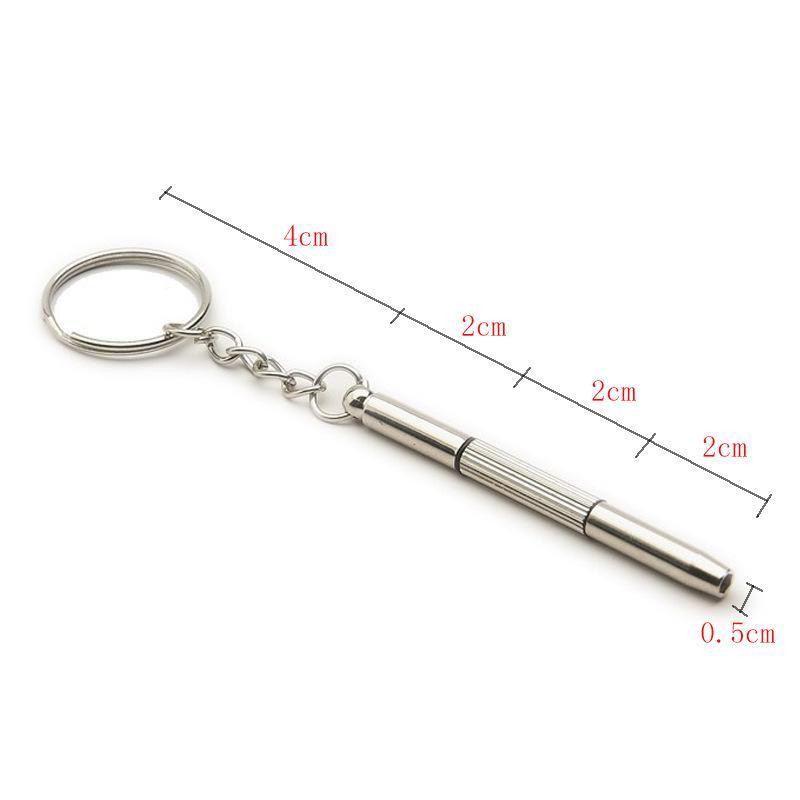 Kompakter 4-in-1-Multifunktionsschraubendreher für Brillen- und Uhrenreparatur