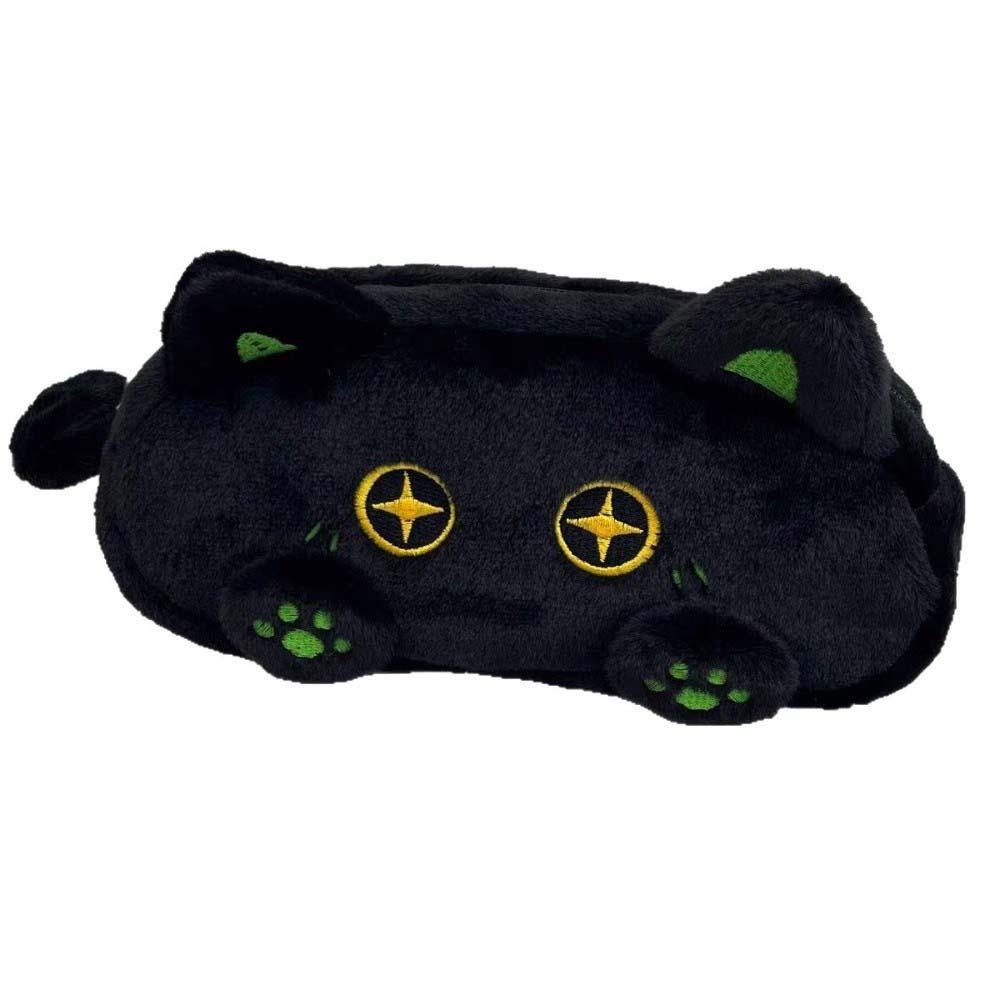 Cute Large Capacity Pencil Case Kawaii Zipper Stationery Pouch Back To School чёрный