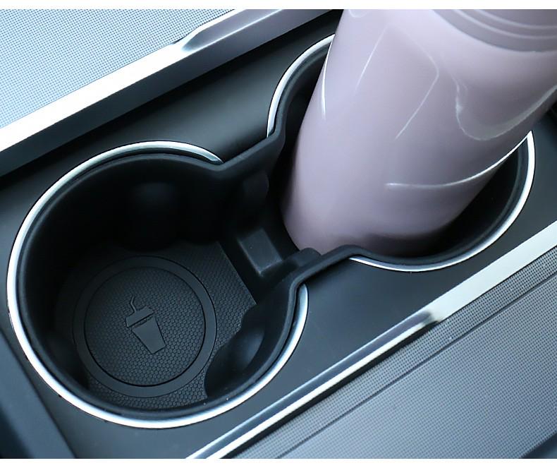 Tesla Model Y/3 Cup Holder Storage Tray Mat Accessory