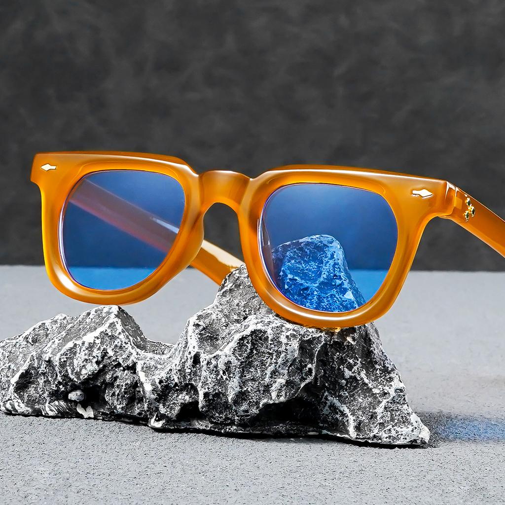 New Retro Classic Rectangular Fashion Sunglasses, Women'S and Men'S Trendy Versatile Streetwear Eyewear for Daily Use