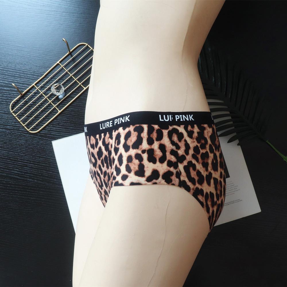 Einfache, modisch bedruckte einteilige High-Spring-Unterwäsche für Damen aus Eisseide, mittlerer, niedriger Bund, Damenslips