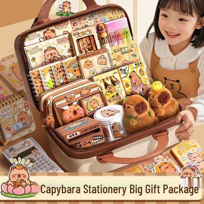 Capybara Stationery Gift Box for First Grade Boys & Girls - School Supplies Set for Back To School