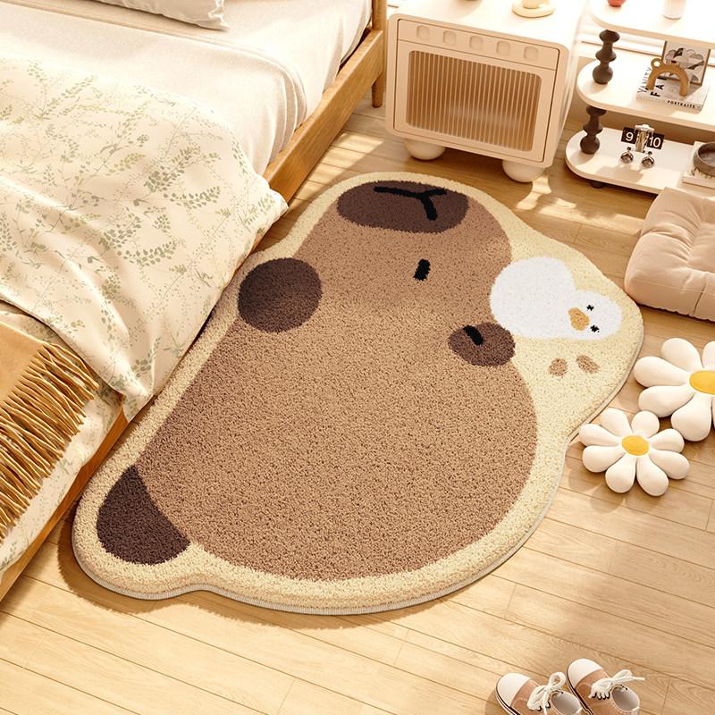 Stil Teppiche für Wohnzimmer Niedlicher Pinguin Schlafzimmer Dekor Teppich Flauschig Weich Unregelmäßiger Nachttischteppich Zuhause Plüsch Bodenmatte