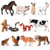 Farm Pasture Simulation Plastic Doll Model Ornament Farmer Worker Animal Woman