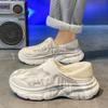 Modische Winterhausschuhe für Herren Warme Plüsch EVA Weichsohlige Plateau-Pantoletten Hausschuhe Indoor Netz-Hausschuhe Outdoor Laufschuhe Sandalen
