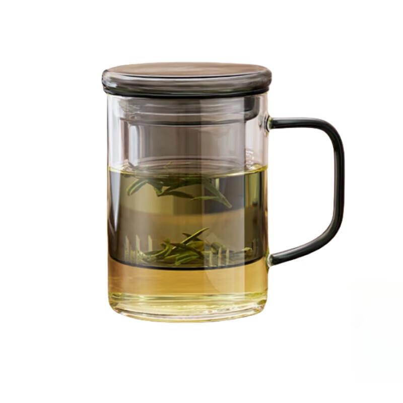 Fuguang Heat-Resistant Double-Layer Glass Tea Infuser Mug